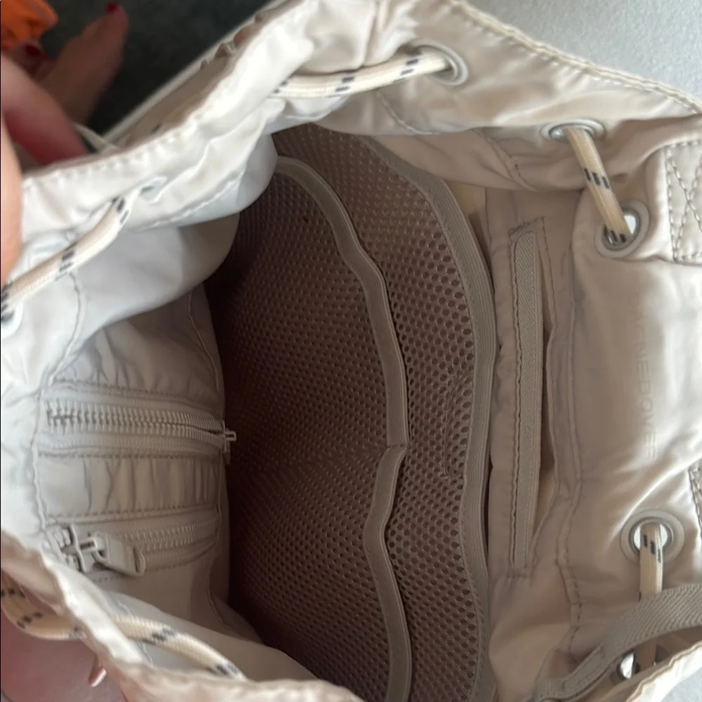 Cream Drawstring Backpack - Picture 3 of 4